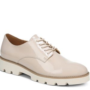 New VIONIC Taupe Parent Leather Lace Up Oxfords